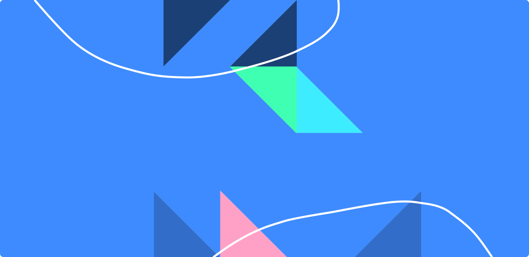 BuildBase brand key visual — blue field with geometric construction shapes