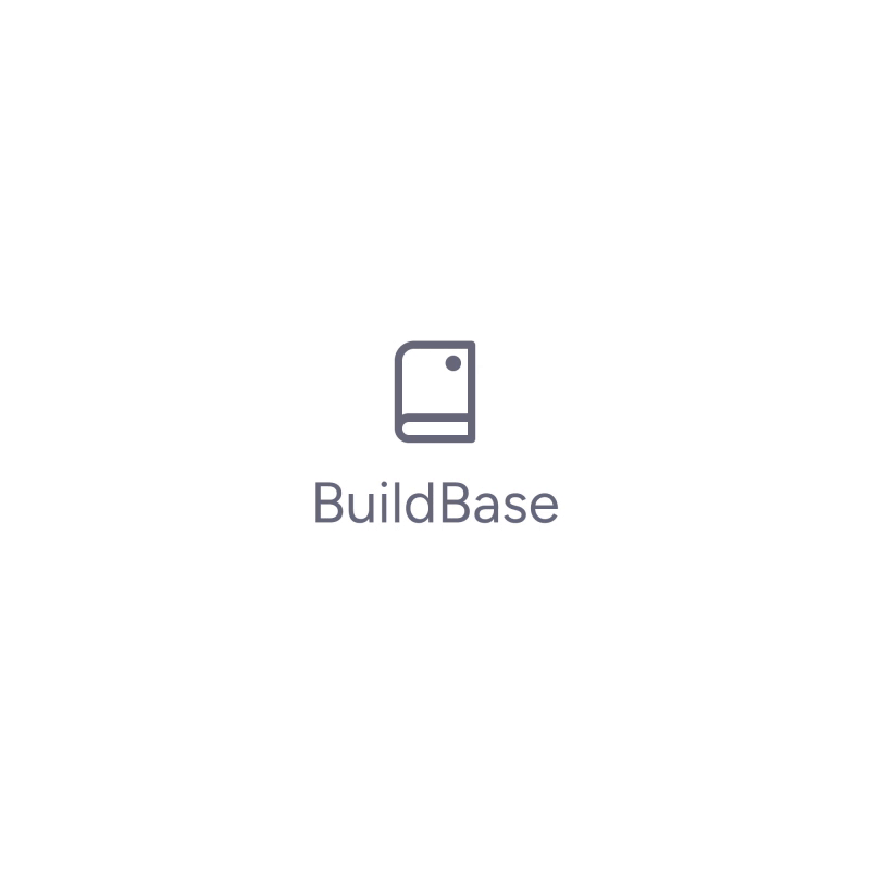 BuildBase logo motion study — outline book morphing into the solid brand mark