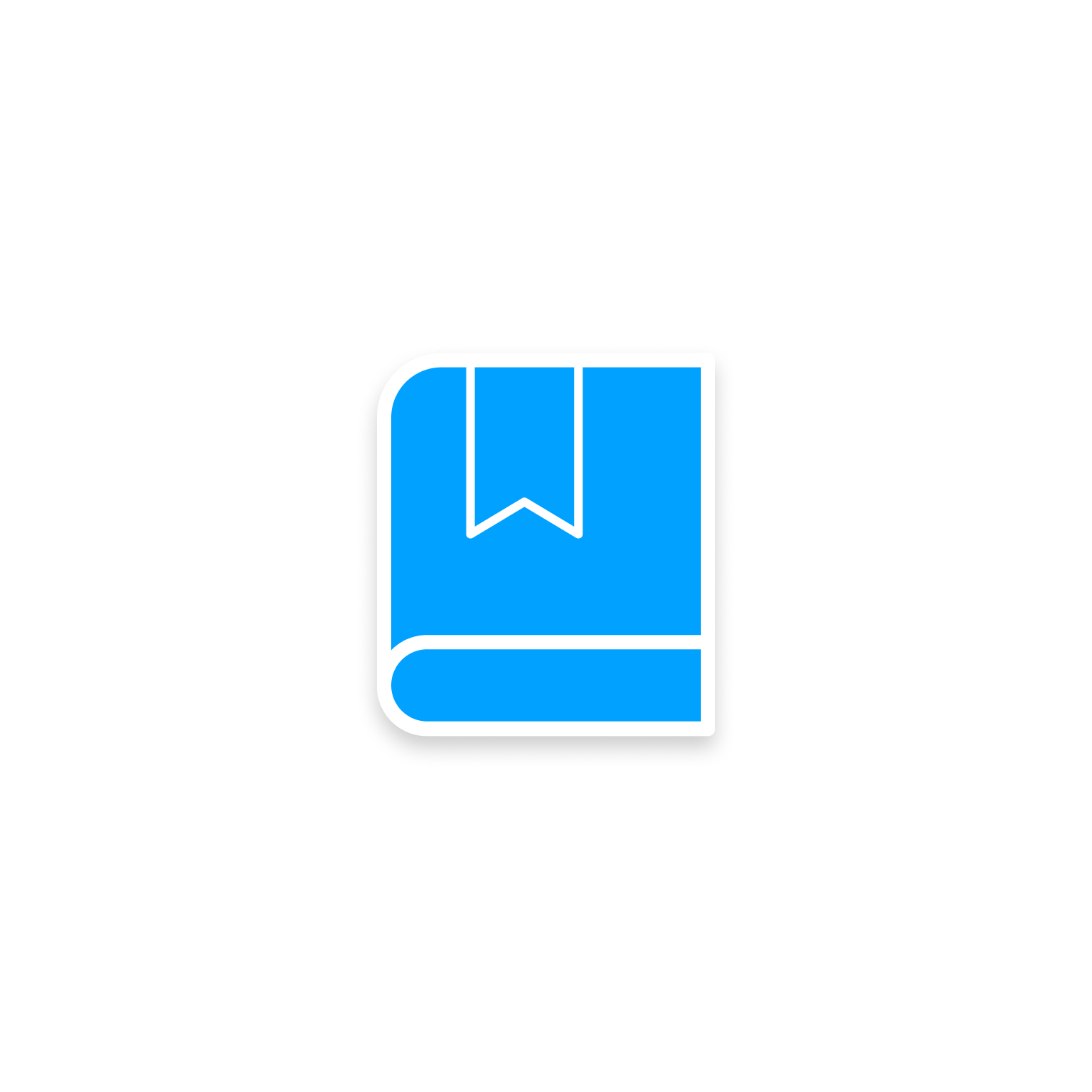 BuildBase product icon — blue book with bookmark
